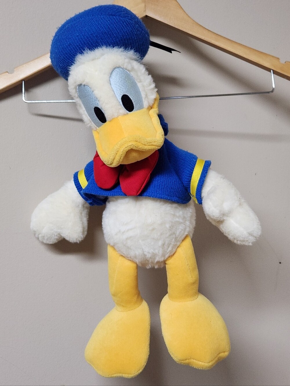 Vintage Disney Donald Duck Plush Bird Toy - Blue, Yellow, White, Red
